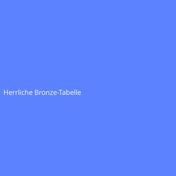 Herrliche Bronze-Tabelle
