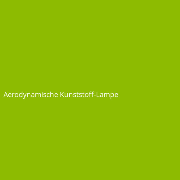 Aerodynamische Kunststoff-Lampe